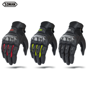 Guanti da <span class=keywords><strong>Moto</strong></span> SOMAN MG21 Traspiranti Antiurto con Copertura in Fibra di Carbonio e Vera Pelle di Pecora per <span class=keywords><strong>Moto</strong></span> Touring Tutte le Stagioni - Product Image 5