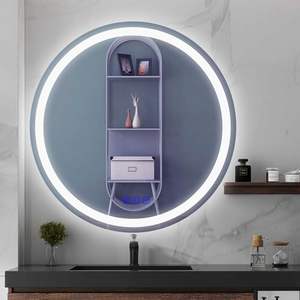 <span class=keywords><strong>Miroir</strong></span> rond à led avec lumières pour salle de bain et miroirs muraux rétroéclairés <span class=keywords><strong>Grand</strong></span> <span class=keywords><strong>miroir</strong></span> de maquillage éclairé - Product Image 6