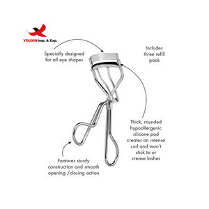 Recourbe-cils FENGFLY à prix réduit pour approvisionnement mixte, en acier inoxydable argenté, avec logo personnalisé, mini recourbe-cils pour cils - Product Image 6