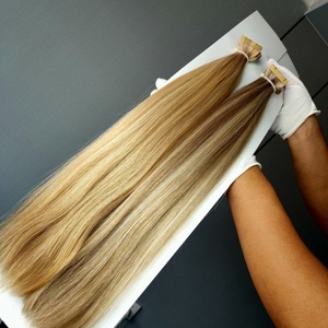 Jasmine Beauty Wholesale European Hair Cuticle Aligned Double Drawn Tape Hair Extension Virgin Human Tape Extensions All Colors - Product Image 1