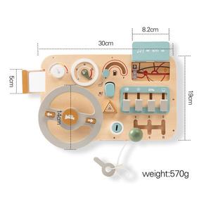 Asweets conception libre <span class=keywords><strong>Montessori</strong></span> occupé conseil bébé voiture volant enfant en bas âge jouets cadeau de noël pour enfants en bois occupé conseil - Product Image 3