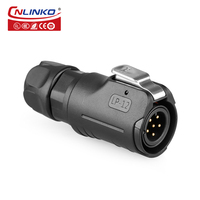 Connecteur d'aviation circulaire push-pull en plastique CNLINKO LP12 à 6 broches, IP68, mini taille, prise de signal mâle-femelle