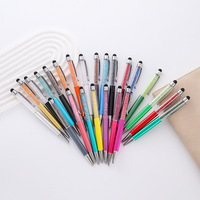 Stylo publicitaire rotatif en métal de haute qualité avec design cristal et diamant, pointe 1,0 mm, vente en gros usine