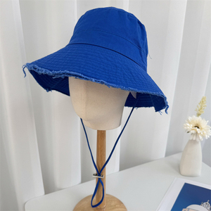 Lớn vành bảo vệ mặt trời lưu vực <span class=keywords><strong>hat</strong></span> tùy chỉnh Kim Loại Logo unisex đau khổ lớn vành thô cạnh xô <span class=keywords><strong>hat</strong></span> với chuỗi - Product Image 6