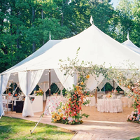 Carpa de Lujo para Bodas en las Cuatro Estaciones, para Banquetes al Aire Libre, Estructura de PVC, Resistente a los Rayos UV, Impermeable
