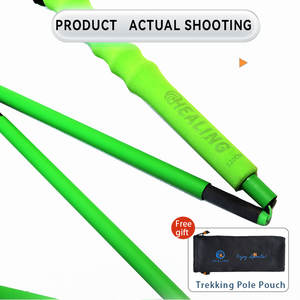 Poste plegable en Z <span class=keywords><strong>de</strong></span> fibra <span class=keywords><strong>de</strong></span> carbono T800, Punta ultraligera <span class=keywords><strong>de</strong></span> carburo <span class=keywords><strong>de</strong></span> tungsteno, bloqueo rápido, 5 secciones, <span class=keywords><strong>Trail</strong></span> Running/senderismo, venta al por mayor - Product Image 4