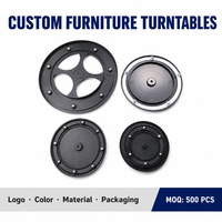Plateau tournant Lazy Susan personnalisé en acier robuste avec motif antidérapant, rotation fluide à 360 degrés pour table à manger et armoire de cuisine
