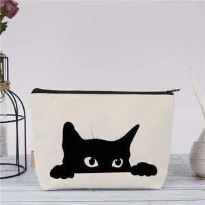 Pochette zippée en coton réutilisable, écologique, pour le rangement de maquillage, design personnalisé, approvisionnement en gros pour les magasins de détail et la promotion de marques - Product Image 6