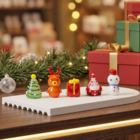 Benutzerdefiniertes Logo Moderne Murano-Glas Weihnachtsornamente Weihnachtsmann Weihnachtsbaum Tierfiguren für Innendesign-Dekoration