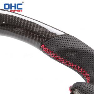 OHC Motors-Volante de fibra de carbono 100% REAL para coche, volante de escape de fondo plano para Nissan <span class=keywords><strong>GTR</strong></span> <span class=keywords><strong>R35</strong></span> r 35 - Product Image 4