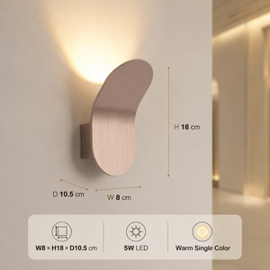ไฟติดผนัง LED ขนาดเล็ก 5W แสงวอร์มไวท์ สำหรับตกแต่งภายในห้องนอน ทางเดิน โรงแรม บ้านพักอาศัย ห้องนั่งเล่น - Product Image 4