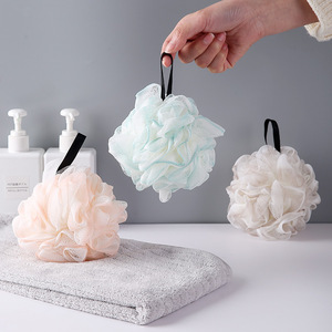 Bath Ball Soft Mesh Exfoliating Sponge Hanging Bath Flower For Adults Pink And Blue - Product Image 3
