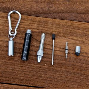 <b>Personalized</b> Design 6 in 1 Plastic Portable <b>Keychain</b> Ball Pen with Custom Logo for Engineer Gifts - Product Image 4