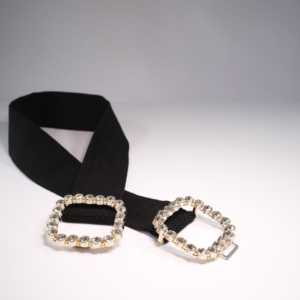 เข็มขัดผู้หญิงแบบสวมมีหัวเข็มขัดมุก ยืดหยุ่นได้ สไตล์ Y2K กรอบโลหะผสมชุบเคลือบ - Product Image 3