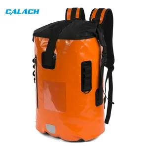 Custom logo 35l 500d pvc tarpaulin sports waterproof heavy duty 420d tpu dry bag backpack for outdoor camping