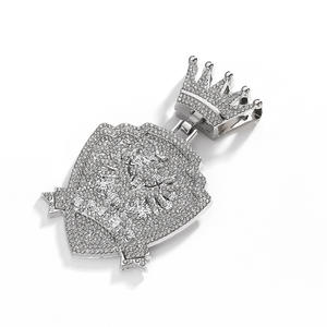 PD3007盾冠吊坠，配有网球链斯蒂特·科鲁纳·普里维斯基·5毫米·泰尼索维·雷特斯·纳尔德尔尼基·达姆 - Product Image 6