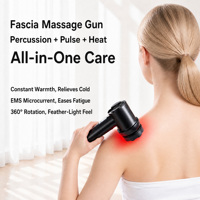 Pistolet de massage électrique avec thérapie thermique, impulsions TENS, rotation à 360°, masseur de percussion portable pour les tissus profonds, pour la récupération musculaire
