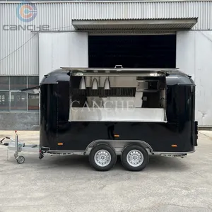 Carritos de Comida Móviles Personalizados Canche para Catering y Camping al Aire Libre, Color Negro - Product Image 6