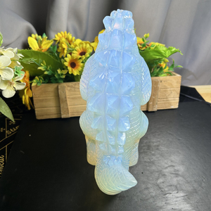 Vendita calda opale intagli <span class=keywords><strong>di</strong></span> dinosauro guarigione pietre <span class=keywords><strong>di</strong></span> cristallo animale statua Opalite <span class=keywords><strong>dinosauri</strong></span> per la meditazione - Product Image 4