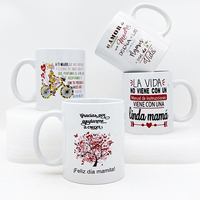Tasses à café personnalisées en céramique blanche pour la Fête des Mères, imprimées de motifs floraux espagnols, lots en gros pour la vente commerciale, offres groupées