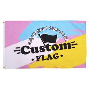 Drapeaux et bannières personnalisés d'intérieur et d'extérieur, design peint, tissu de qualité supérieure, prix imbattable, vente en gros de l'usine Qiyang - Product Image 1