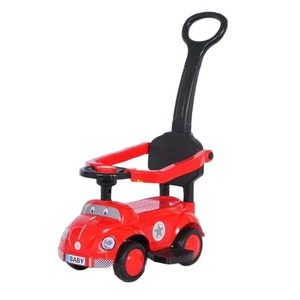 Push Pull Toy Scooter For Kids 1-3 Years Four Wheeled Sit On Anti Tipping Cartoon Design Plastic Material Unisex - Product Image 5