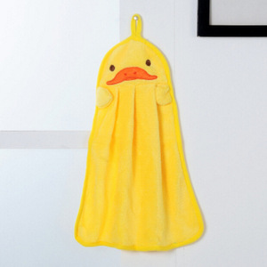 Toalla de mano de dibujos animados para niños, toalla colgante absorbente de secado rápido para cocina y baño, toalla pequeña sin pelusa con forma rectangular - Product Image 5