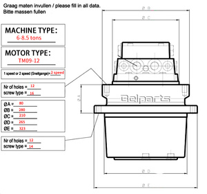 Moteur de translation final TM09 GM09 pour excavatrices PC60-2, PC60-3, PC60-5, PC60-7, PC75, PC80-3, PC80MR-3 - Pièces détachées pour excavatrices - Product Image 6