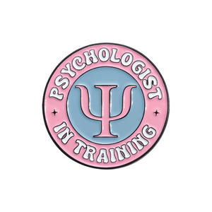 Pin de Esmalte con Logotipo de Psicólogo Rosa, Pin de Salud Mental - Product Image 5