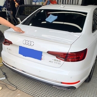 Aileron arrière de style S en ABS pour Audi A4 B8 B8.5 berline 4 portes 2009-2016, spoiler décoratif pour coffre arrière, aspect carbone noir brillant