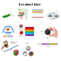 Calendrier de l'Avent Fidget Noël Jouets Boîte Surprise Compte à Rebours 12 Jours Pop Sensoriel Anti-Stress Jouets Cadeau pour Enfants Filles