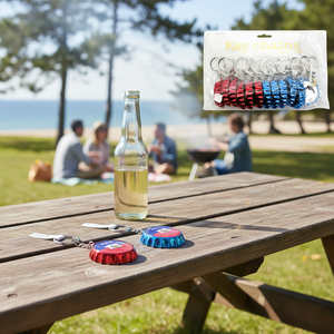 Llavero abridor de botellas metálico Eb Haiti de 4 pulgadas con logo personalizado, regalo promocional para eventos y uso en exteriores - Product Image 4