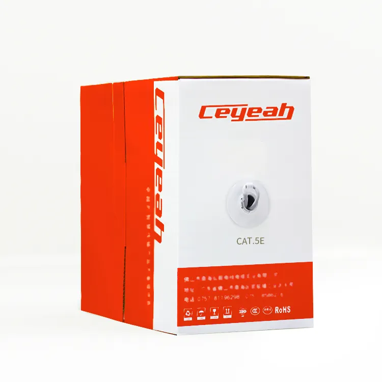 Utp 0,5 мм Cat5e OFC UTP медный высокоскоростной кабель UTP Lan IP-камера POE кабель GREY 24awg Lan кабель