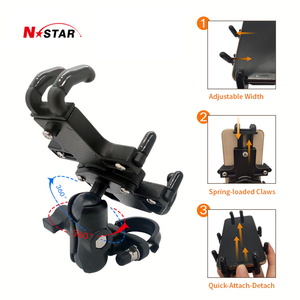 Soporte de teléfono Nstar, soporte de montaje de agarre rápido de aluminio, manillar de motocicleta ajustable, brazo de doble enchufe para montaje Gopro para Ram - Product Image 3