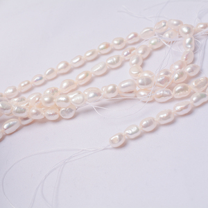 Haiyang Mutiara naturale di acqua dolce alla rinfusa perle barocche bianche aria Tawar filo di perle - Product Image 4