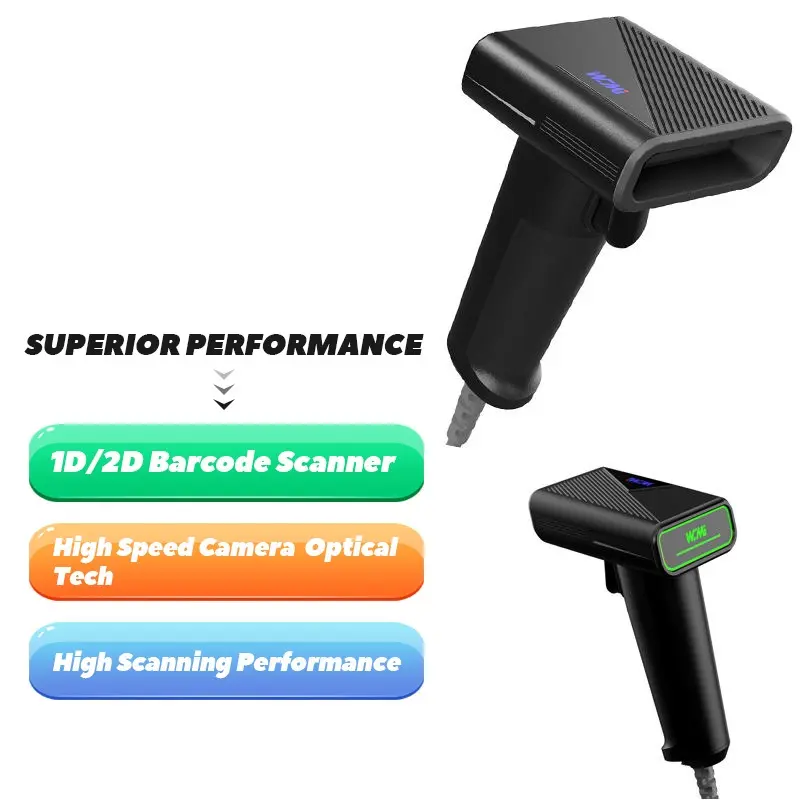 1D 2D Qr Bar Codes Android Mobile Phone Computer Handheld Wired Wireless 2.4G Bar code Passport Handheld Barcode Scanner