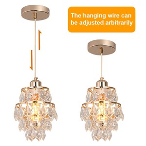 Lampe suspendue en cristal K9, luminaire décoratif moderne en cristal doré pour îlot de cuisine, salle à manger, salon - Product Image 3