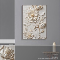 Peinture abstraite de fleurs sur toile de grande taille personnalisée et art mural 3D encadré, tableaux modernes pour la décoration de la pièce