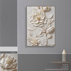 Cuadro Abstracto <span class=keywords><strong>de</strong></span> Flores Personalizado, Arte Mural 3D Enmarcado, <span class=keywords><strong>Cuadros</strong></span> <span class=keywords><strong>Modernos</strong></span> para Habitación - Product Image 2