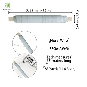 <span class=keywords><strong>Fil</strong></span> métallique floral blanc pour artisanat DIY, <span class=keywords><strong>bobine</strong></span> <span class=keywords><strong>de</strong></span> <span class=keywords><strong>fil</strong></span> <span class=keywords><strong>de</strong></span> <span class=keywords><strong>fer</strong></span> recouvert <span class=keywords><strong>de</strong></span> PVC pour la conception florale - Product Image 2