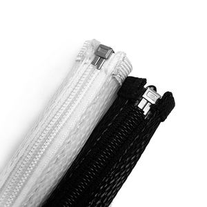 Gaine de câble tressé à glissière en PET jetable noir Joint ABS Emballage en <span class=keywords><strong>spirale</strong></span> Gaine extensible avec matériau en polyester - Product Image 5