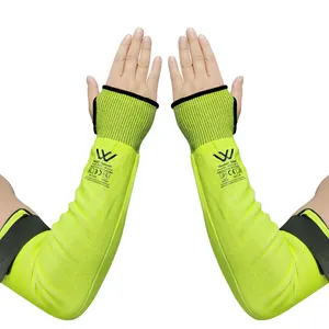 ANSI A5 Farmers Protective Arm Cut Resistant Sleeves With Thumb Hole Work Arm Sleeves