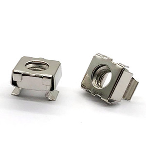 M4 M5 M6 M8 M10 <span class=keywords><strong>M12</strong></span> Écrous à <span class=keywords><strong>cage</strong></span> carrée en acier inoxydable poli 304 Écrous de château Écrous à clip - Product Image 1