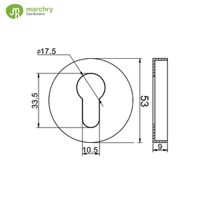 Stainless Steel Matt Gold Decorative Door <b>Lock</b> Escutcheons - Product Image 3