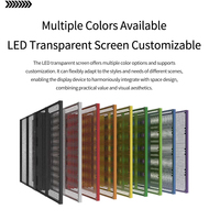 Pantalla LED Transparente para Interiores, Capa de Protección para PC, P3.9-7.8, Panel de Vidrio con Perfil de Aluminio, Full Color HD