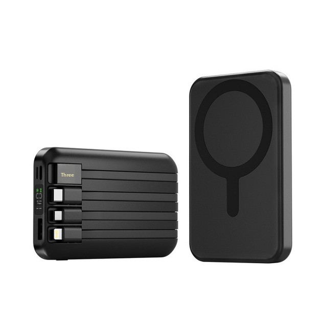 Compatible with Apple Magnetic Wireless Power Bank for MagSafe Wireless Charging Plastic Power Bank 10000mAh Magnetic Power Bank
