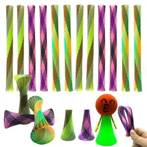 Gewebtes Netzwerk Kunststoff Farbe Rundrohr elastische Netz abdeckung Horn Mesh Bounce Spielzeug spezielles Teleskop netz