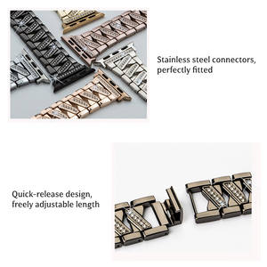 Correas de Metal con Diamantes de Imitación para Relojes <span class=keywords><strong>Apple</strong></span>, Joyería de Lujo para Mujer, Correa de Muñeca con Pedrería Brillante - Product Image 3