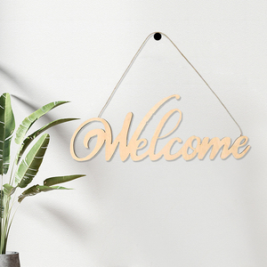 Panneau en <span class=keywords><strong>bois</strong></span> « Bienvenue à la maison », lettres en <span class=keywords><strong>bois</strong></span>, blocs de mots pour couronnes, artisanat, décoration murale et <span class=keywords><strong>porte</strong></span>. - Product Image 6