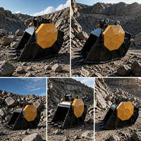 Bucket Penghancur Batu untuk Excavator, Bucket Crusher untuk Excavator 20 25 30 Ton, Bucket Penghancur Hidrolik untuk Konstruksi